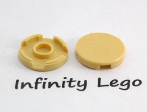 12 LEGO Tan / Beige Round Tile 2x2 Smooth Finishing Bottom Stud Holder (14769) - Imagen 1 de 2