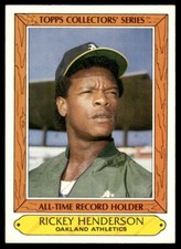 1985 Topps Woolworth All-Time Record Holders Rickey Henderson Oakland Athletics