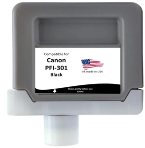 Non-OEM Canon PFI-301BK PFI-301 Black iPF8000/8000S, 9000/9000S - Bild 1 von 1