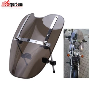 Parabrisas universal de motocicleta a humo para Harley Softail Dyna Touring - Imagen 1 de 12
