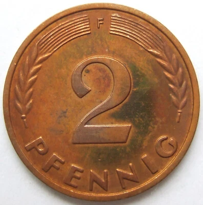 Coin Federal Republic of Germany 2 Pfennig 1959 F in Proof - Image 1 of 4