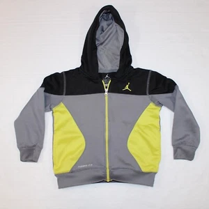 Jordan Therma Fit Hoodie Full Zip Jacket Black / Gray / Yellow Youth Small S - Picture 1 of 5