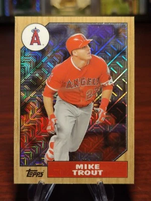 2017 Topps Series 1 MIKE TROUT #87-MT 1987 Silver Pack Refractor - Image 1 of 2