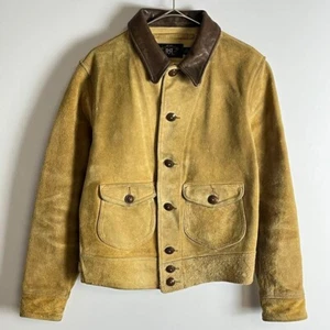 RRL RALPH LAUREN Suede Leather Skinner Jacket Men's Size XS Johnny Depp Wears - Picture 1 of 5