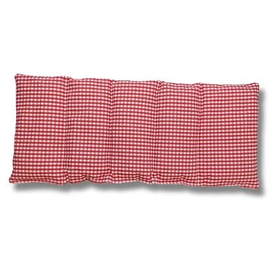 FRANZIS NÄHSTUBE Dinkelkissen I 50x20cm I kariert rot I 100% Baumwolle I Körnerkissen I Schmerzli