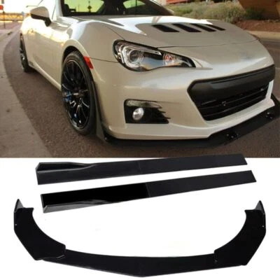 For 2013-16 Scion FRS FR-S Front Bumper Lip Splitter + Side Skirts Black - Image 1 of 4
