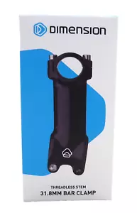 Dimension Threadless Stem: 31.8mm / Black / 80mm / 7° / 1-1/8” Short Low Rise - Picture 1 of 1