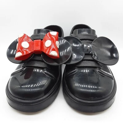 Zapatillas Mini Melissa Minnie Mouse Talla 10 Negras Falta un lazo Foto 1 de 4