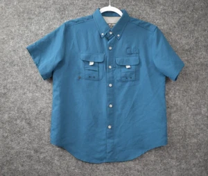 Velero Fishing Boys Shirt Size 18 Small Button Down Short Sleeve Polyester Youth - Picture 1 of 9