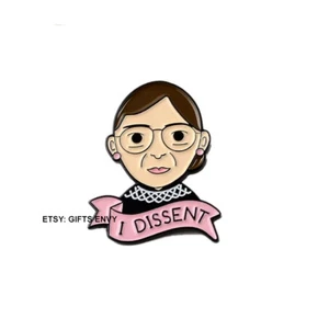 1x1.25 I DISSENT Female Woman Lawyer - Law Justice Trial Enamel Lapel Brooch Pin - Picture 1 of 5