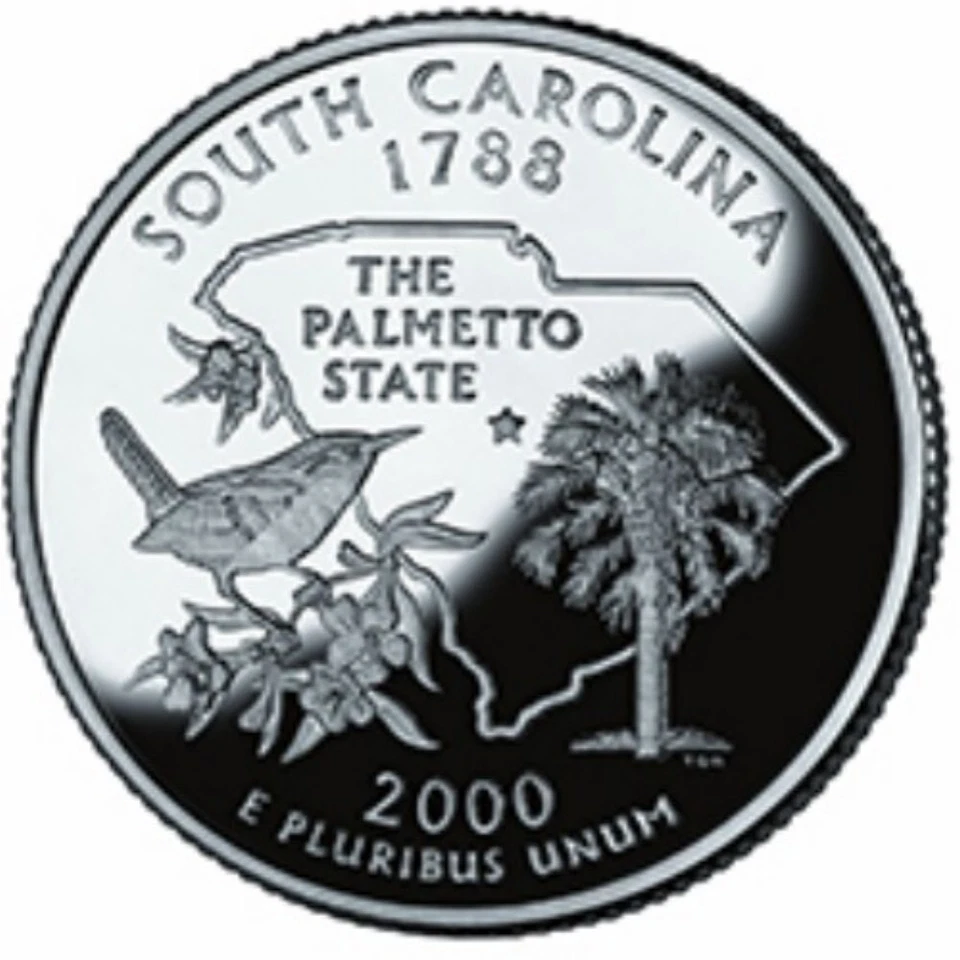 2000-P SOUTH CAROLINA STATE QUARTER 1-COIN BRILLIANT UNCIRCULATED FREE SHIPPING - Image 1 of 1