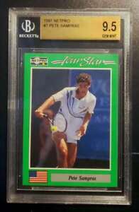 Pete Sampras 1991 NetPro Tour Star Tennis ROOKIE Card #7 SHARP BGS 9.5 GEM MINT