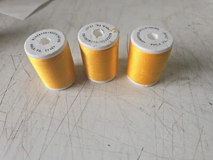 Vintage Gudebrod gold wind 50 Yds Size ee Rod Thread lot of 3 - Picture 1 of 7