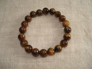Bracelet en Oeil de Tigre - Perles 10 mm - Imagen 1 de 7