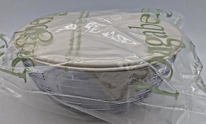 Longaberger 8” Round Hard Plastic Basket Protector Bowl w Lid 40068 NEW ~ Sealed - Picture 1 of 7
