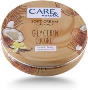Care & More Soft Cream With Glycerin 125ml coconut ( 7 packs X 125 ml ) - Picture 1 of 2
