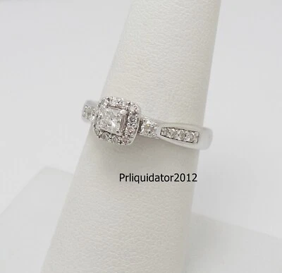 1/2CT Natural Diamond Anniversary Engagement Wedding Ring Bridal 14K White Gold - Image 1 of 4