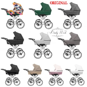 KUNERT ROMANTIC EXLUSIVE  PRAM SILVER FRAME 3in1 CARRYCOT + PUSHCHAIR + CAR SEAT - Picture 1 of 69