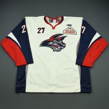 2008-09 Moises Gutierrez Elmira Jackals Game Used Worn ECHL Hockey Jersey