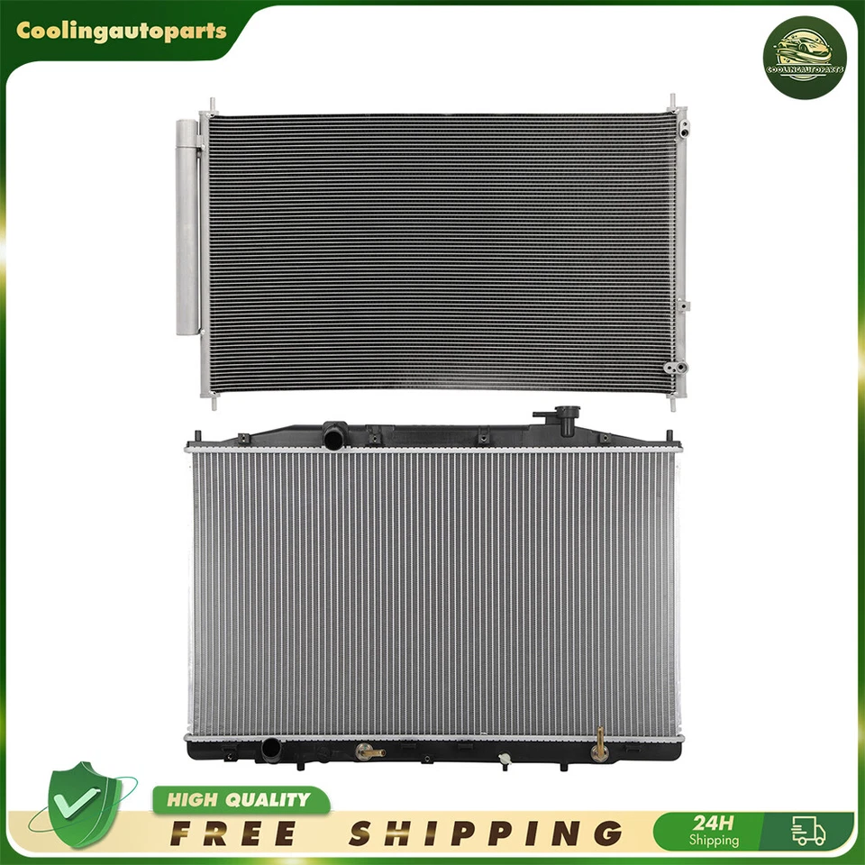 Kit de refrigeración de radiador y condensador de aire acondicionado de aluminio para Honda Odyssey 2011-2017 3,5 L Foto 1 de 4