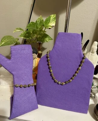 Nuevo collar y pulsera de unakita natural  Foto 1 de 4