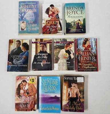 Regency Romance Books Lot Of 10 Historical Romance Novels Earls British UK Set Foto 1 de 4