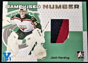 2006-07 IN THE GAME HEROES AND PROSPECTS - JOSH HARDING GAME USED NUMBER