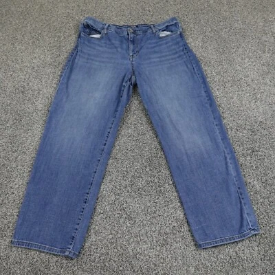 Ralph Lauren Chaps 牛仔裤女式 12 深蓝色牛仔裤修身男友弹力 — 第 1/4 张图片