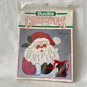 Bucilla Christmas Santa Needlepoint Wall Decoration Kit 10x11 New Vintage - Picture 1 of 5