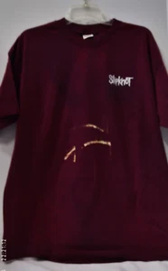Camiseta Slipknot Borgoña Grande 1999 Doble Código de Barras Marca AAA De Colección Usada - Imagen 1 de 6