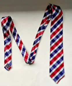 Thomas Pink Mens Silk Red/Blue/White Geometric Necktie 59x3.25 100% silk tie - Picture 1 of 10