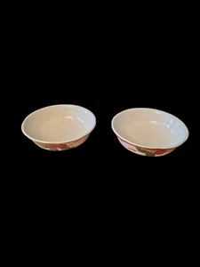 2er Set Franziskaner Apfel Runde Servierschalen 7,5" Vintage Made in USA - Bild 1 von 7