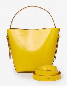 J McLaughlin Crawford gelbe Leder Bucket Crossbody Handtasche neu ohne Etikett - Bild 1 von 11