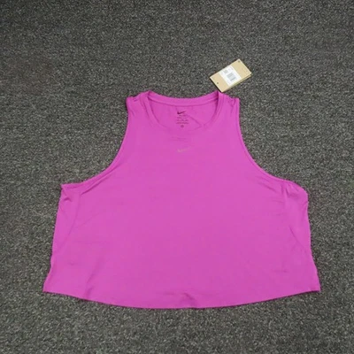 Camiseta sin mangas recortada Nike One Dri-FIT para mujer 2XL púrpura de entrenamiento FN2845-518 Foto 1 de 4