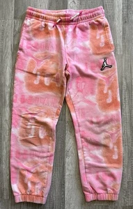 Nike Air Jordan Jumpman Youth Girl's M Cotton Sweatpants Pink Tie Dye - Picture 1 of 12