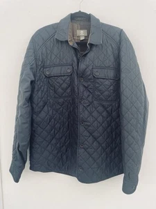 Timberland Mens Quilted Shacket L (42" Chest) Navy Blue, Check Lining Overshirt - Picture 1 of 19