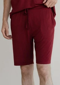 Cozy Earth ! Mens Bamboo Stretch-Knit Lounge Shorts Size 3XL Pomegranate - Picture 1 of 10