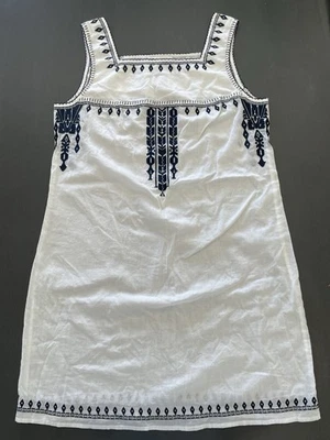 Платье Tory Burch из хлопка с белой вышивкой талия 34 дюйма - Изображение 1 из 4