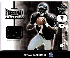 2001 Leaf Rookies & Stars Freshman #FO1 MICHAEL VICK Falcons RC MEM #/50 RARE NM - Picture 1 of 4