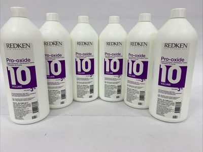 Redken Pro-Oxide 10 Volumen 3% Crema Desarrollador 33.8oz 1000ml Lote de 6 Botellas Foto 1 de 2