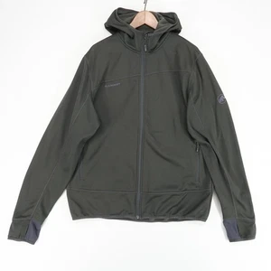 Mammut Borah Hoodie Jacket Mens 2XL Gray Full Zip Smooth Fleece Thumbholes - Picture 1 of 12