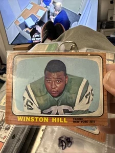 1966 Topps Football Winston Hill New York Jets Card #92 VG D6 - Picture 1 of 2