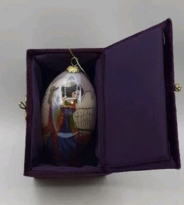 De colección Pier 1 Importaciones Li Bien Reverso Pintado Ornamento Lágrima Ángel 2005 - Imagen 1 de 7