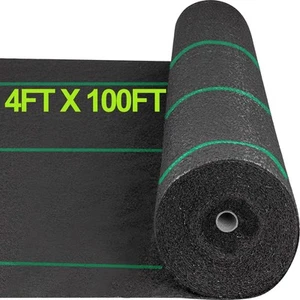 , 3.2oz 4ft x 100ft Weed Barrier Landscape Fabric Heavy Duty Ground Cover Wee... - Picture 1 of 7