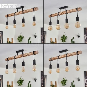 HOFSTEIN Tubione moderne Deckenlampe Deckenleuchte aus Holz/Metall Natur/Schwarz - Bild 1 von 10