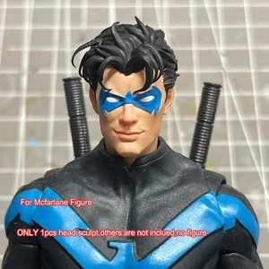 Premium 1/12 Painted Nightwing Dick Head Carved Sculpt Fit For Mcfarlane Figure - Picture 1 of 3