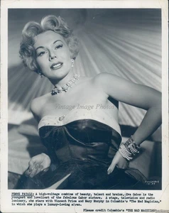 1957 Eva Gabor Actress Comedian Sisters Mad Magician Celebrity Wirephoto 8X10 - Picture 1 of 2