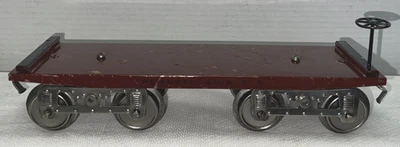 LIONEL PREWAR STANDARD GAUGE #11 PENNSYLVANIA RR TINPLATE FLAT CAR - Image 1 of 4