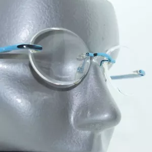 Gafas de lectura con lentes invisibles sin marco pequeño marco azul + bisagra de resorte 1,75 - Imagen 1 de 4
