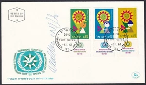 Israel Sc355-7 International Tourist Year, Emblem, Doll, Designer Signed FDC - Picture 1 of 1